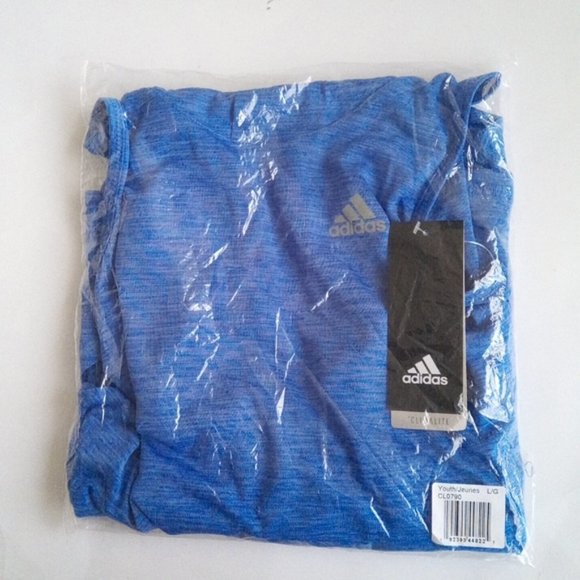 New Adidas Racer Back Purple Brushed Look Sleeveless Hoodie Girls Size US L/G - Picture 5 of 12